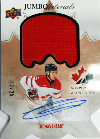 2016-17-NHL-Upper-Deck-Rookie-Radar-Ottawa-Senators-Thomas-Chabot-autograph-jumbo-materials-Team-Canada-Juniors