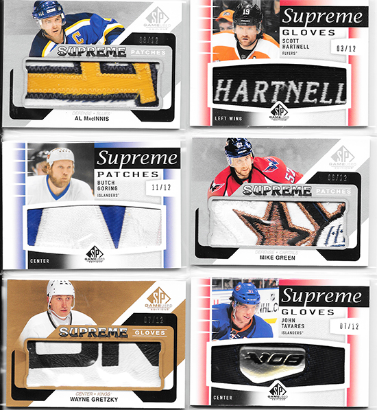 SP-Game-Used-Edition-Supreme-Patch-Glove-Ameet-Acharya-Gretzky-Tavares-Greet-Hartnell-MacInnis-Boring