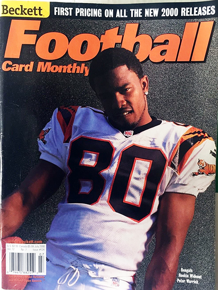2000-Upper-Deck-SP-Authentic-Football-NFL-Best-Rookie-Cards-Beckett-Magazine-Cover-Peter-Warrick