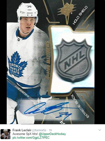 2016-17-NHL-SPx-Auston-Matthews-Rookie-Extreme-Black-Hologram-Logo