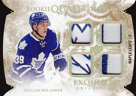 2016-17-NHL-Upper-Deck-Rookie-William-Nylander-Toronto-Black-Diamond-Exquisite-quad-patch