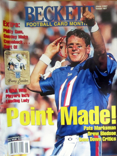 Beckett-Magazine-Football-Point-Made-Drew-Bledsoe-Cover-Tom-Brady