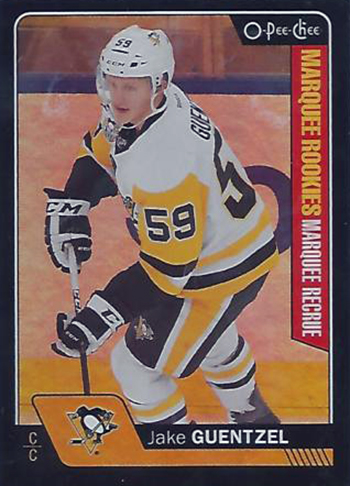 2016-17-Jake-Guentzel-O-Pee-Chee-Platinum-Black-Marquee-Rookies-Card