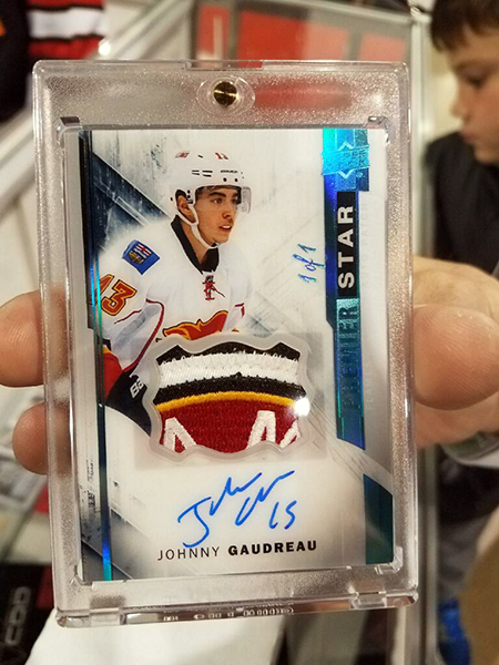 2017-upper-deck-sport-card-memorbabilia-toronto-nhl-hockey-cards-premier-johnny-gaudreau-one-of-one