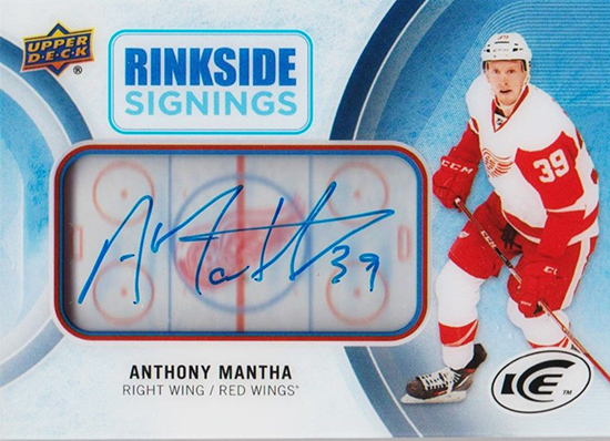 2016-17-NHL-Upper-Deck-Rookie-Card-Anthony-Mantha-Detroit-Red-Wings-Ice-Rinkside-Signings