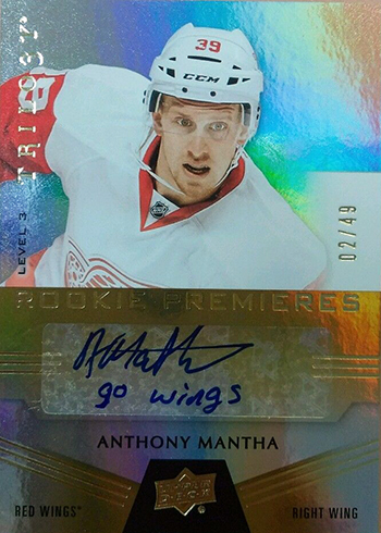 2016-17-NHL-Upper-Deck-Rookie-Card-Anthony-Mantha-Detroit-Red-Wings-Trilogy-Autograph