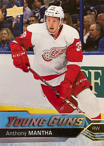 2016-17-NHL-Upper-Deck-Rookie-Card-Anthony-Mantha-Detroit-Red-Wings-Young-Guns