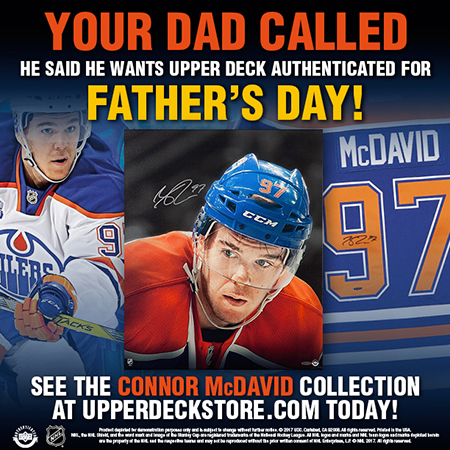 best-fathers-day-gift-idea-present-order-online-sports-connor-mcdavid-nhl-hockey-signed-memorabilia-collectible-upper-deck-authenticated