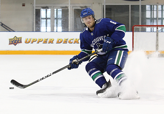 2017-nhlpa-rookie-showcase-toronto-upper-deck-mattamy-centre-brock-boeser-ice-photo