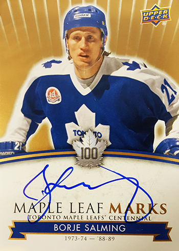 2017-Upper-Deck-Toronto-Maple-Leafs-Centennial-Set-Autograph-Marks-Borje-Salming