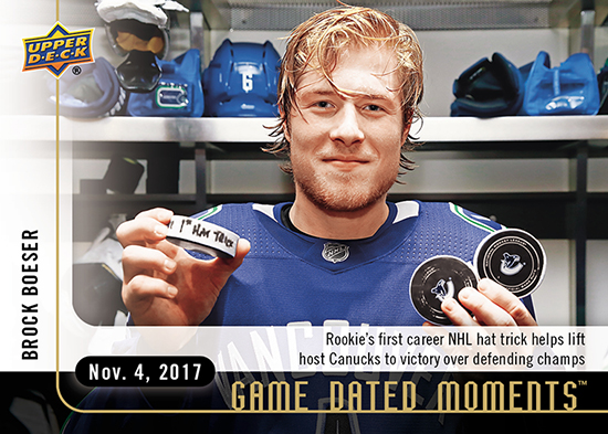 2017-18-Upper-Deck-NHL-Game-Dated-Moments-Brock-Boeser-Vancouver-Canucks-Hat-Trick
