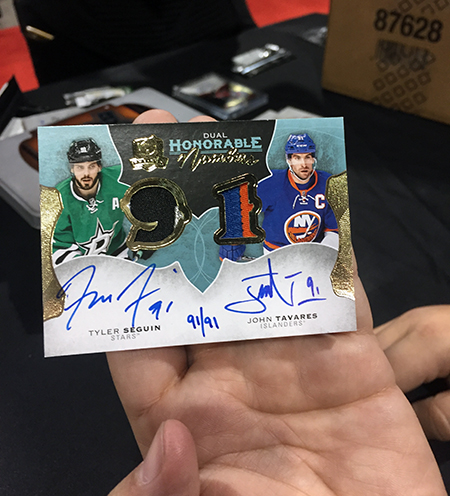 Upper-Deck-Sport-Card-Expo-Collector-Scores-Big-with-2016-17-NHL-The-Cup-John-Tavares-Tyler-Seguin-Autograph-Patch