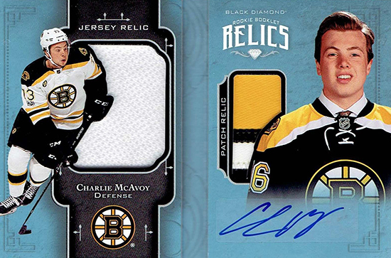 2017-18-NHL-Upper-Deck-Black-Diamond-Rookie-Bookmarks-Autograph-Charlie-McAvoy