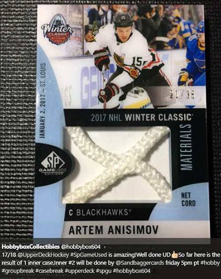 2017-18-NHL-SP-Game-Used-Winter-Classic-Artem-Anisimov-Net-Cord