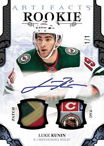 2017-18-NHL-Upper-Deck-Artifacts-Rookie-Redemption-Patch-Tag-Autograph-Luke-Kunin