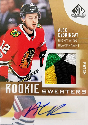 2017-18-Upper-Deck-NHL-SP-Game-Used-Rookie-Patch-Autogrpah-Alex-DeBrincat