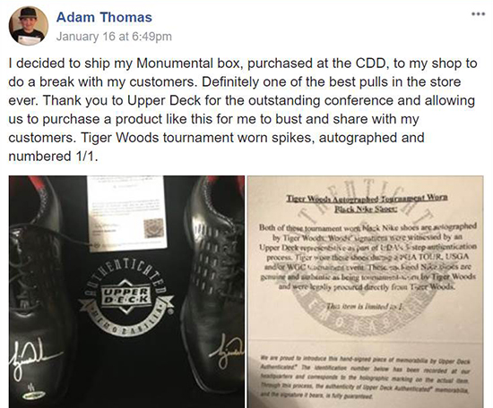 2018-Upper-Deck-Certified-Diamond-Dealer-Conference-Upper-Deck-Authenticated-Monumental-Tiger-Woods-Tournament-Worn-Shoes