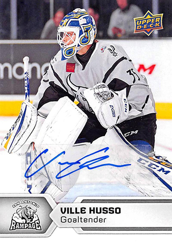 2017-18-Upper-Deck-AHL-Hockey-Trading-Cards-XRC-Autograph-Ville-Husso-San-Antonio-Rampage