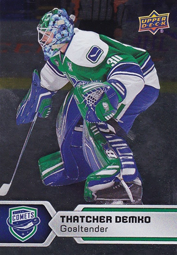 2017-18-Upper-Deck-AHL-Hockey-Trading-Cards-XRC-Silver-Thatcher-Demko-Utica-Comets