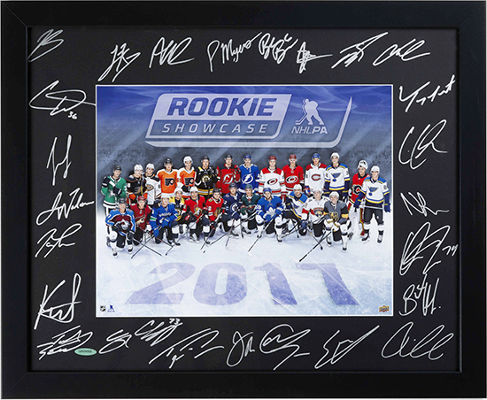 2018-upper-deck-spring-sport-card-memorabilia-expo-case-breaker-prize-nhlpa-rookie-showcase-autograph-framed-photo