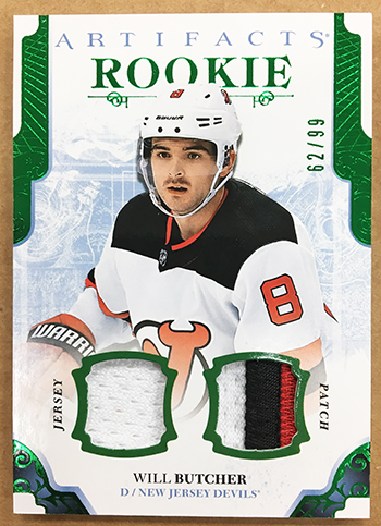2017-18-NHL-Artifacts-Rookie-Redemption-Exchange-Jersey-Patch-Will-Butcher