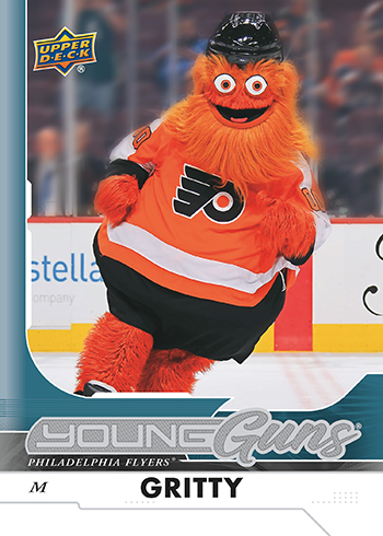 2017-18-NHL-Upper-Deck-Young-Guns-Rookie-Card-Philadelphia-Flyers-Mascot-Gritty-Front