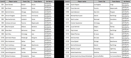 get organized trading card collection spreadsheet