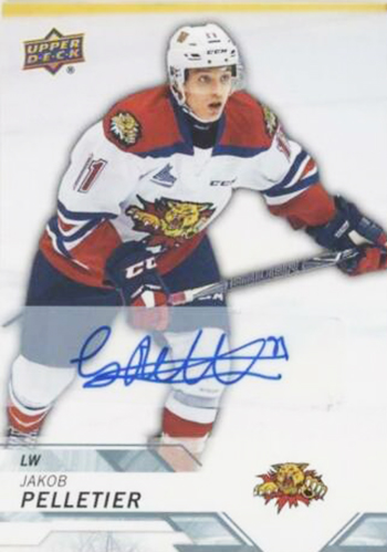 2018-19 upper deck chl autograph jakob pelletier