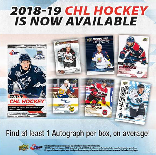 2018-19 upper deck chl hobby box