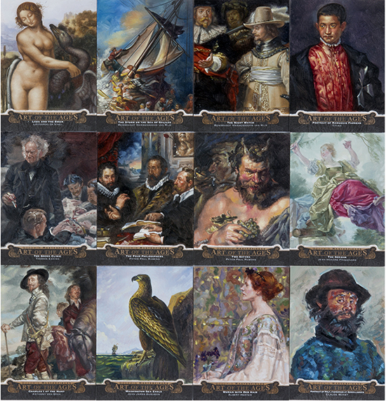 goodwin champions art of the ages hand painted masterpiece cards sketch