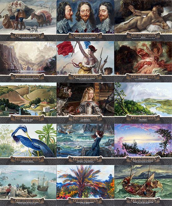 goodwin champions art of the ages hand painted masterpiece cards sketch