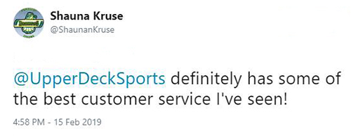 upper deck customer care service engagement fan collector support