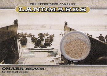 upper deck goodwin champions normandy omaha beach sand landmarks card