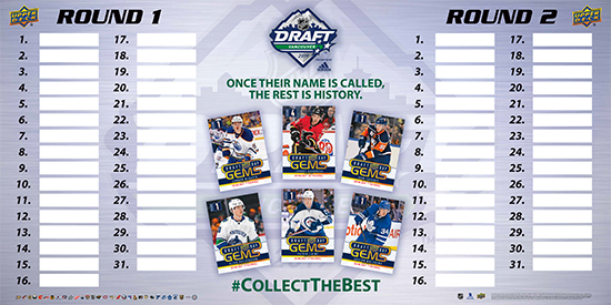 2019 upper deck nhl draft board vancouver gems