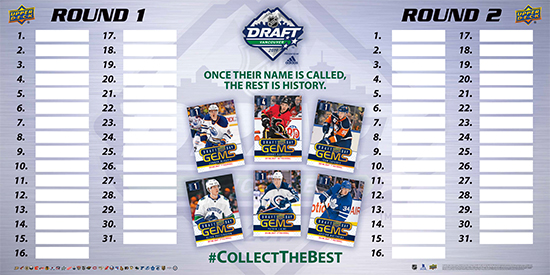 2019 upper deck nhl draft board vancouver bc
