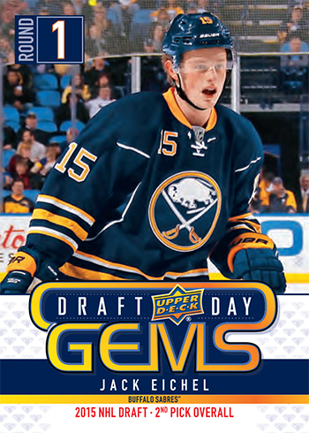 2019 upper deck nhl draft gems promotional set jack eichel