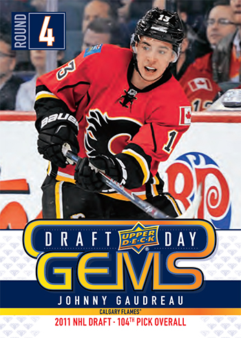 2019 upper deck nhl draft gems promotional set johnny gaudreau