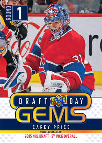 2019 upper deck nhl draft gems promotional set carey price