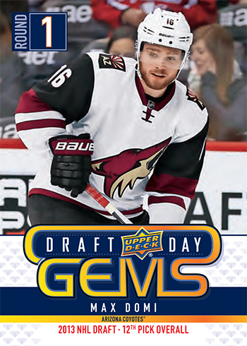 2019 upper deck nhl draft gems promotional set max domi