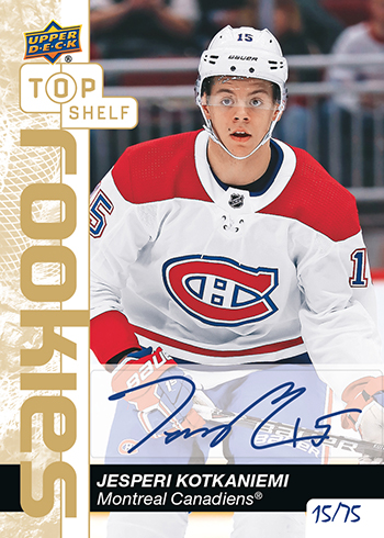 upper deck top shelf national exclusive autograph jesperi kotkaniemi