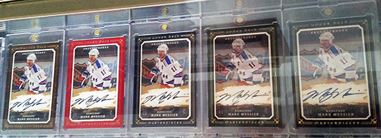 upper deck masterpieces autograph signature mark messier