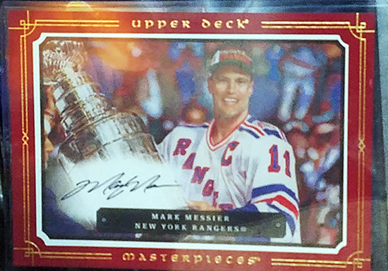 upper deck masterpieces autograph signature mark messier