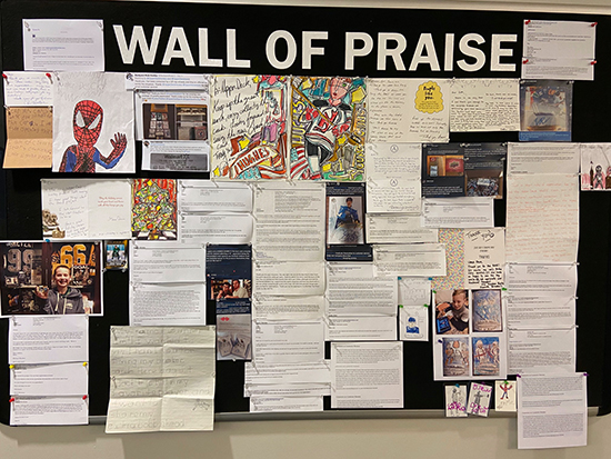 upper deck wall of praise full customer support service engagement experience