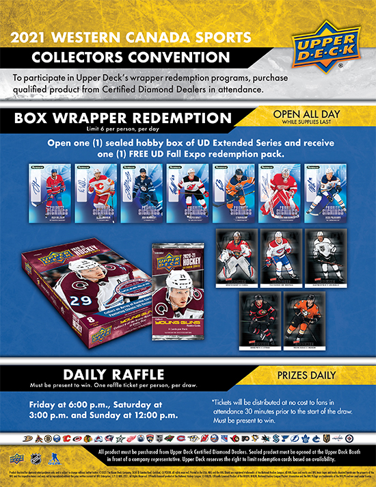 western canada sports collectors convention upper deck wrapper redemption program