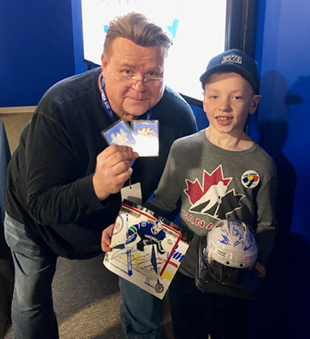 upper deck card artist kid owen hockey nhl fan engagement fun