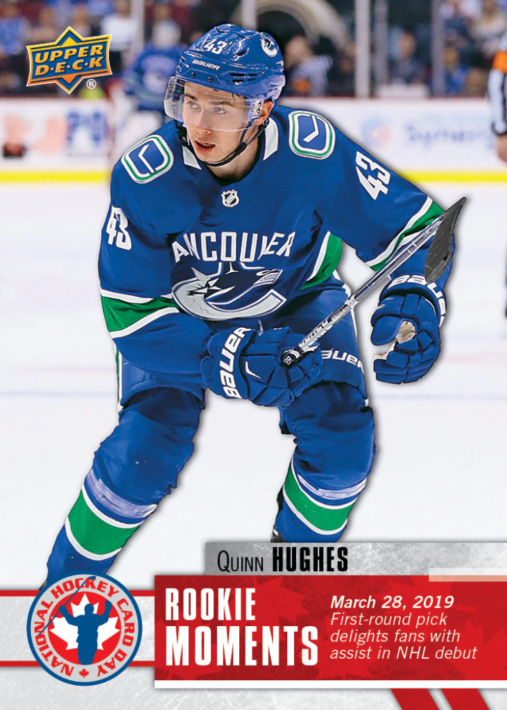 Quinn Hughes - 2020 National Hockey Card Day in Canada
