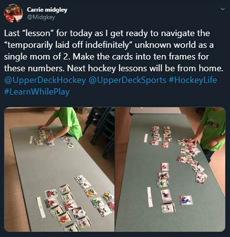 upper deck nhl trading cards at home learning home schooling teach kids