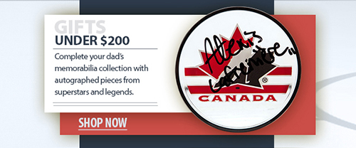2020 father's day hockey memorabilia under $200