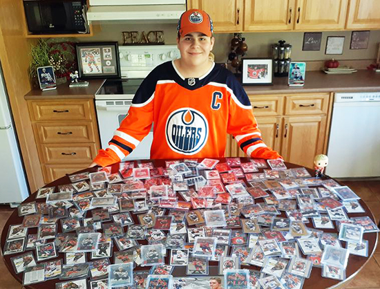 edmonton oilers super collector fan kid recchi roubichaud