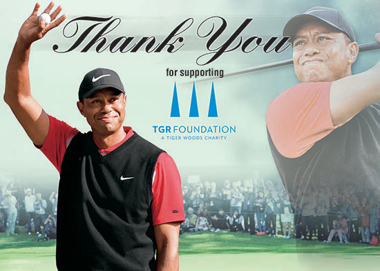 tiger woods foundation upper deck authenticated partnership
